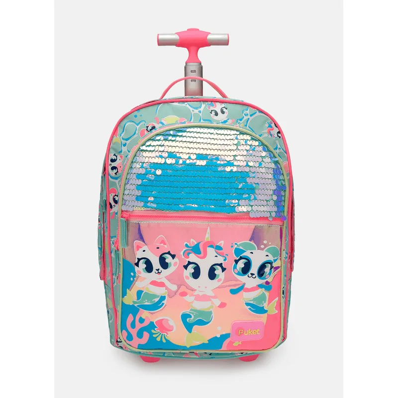Mochila com Rodinha Grande Multibichos Sereia UN