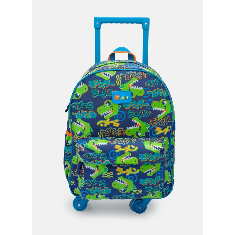 Mochila com Rodinha Média Dino Ramen UN