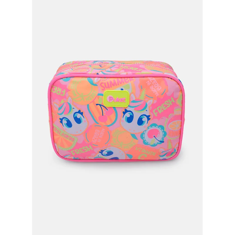Necessaire Média Unicórnio Frutas UN