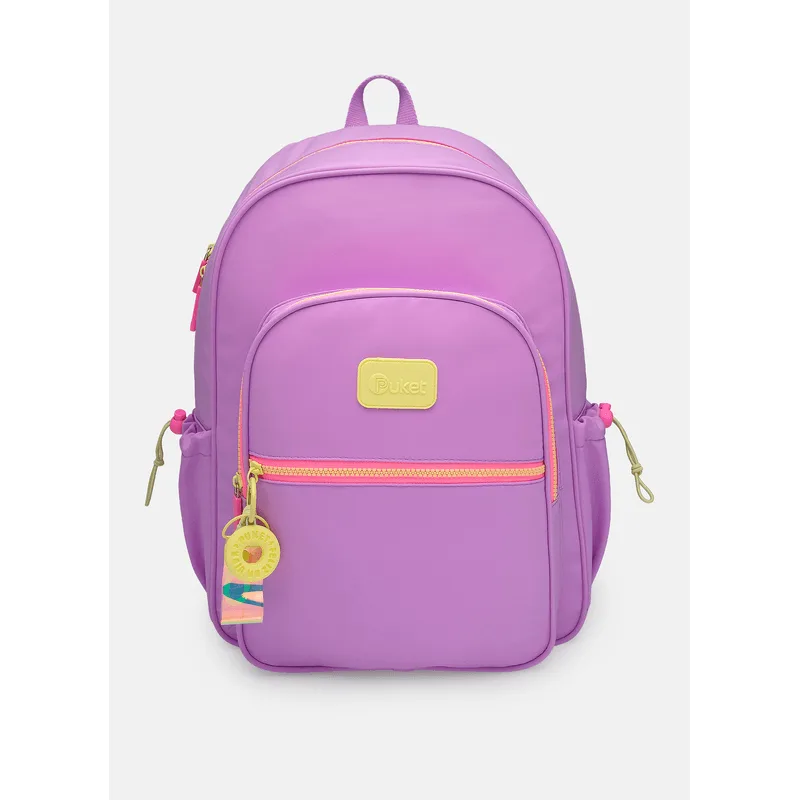 Mochila Costas Média Lilás e Amarelo UN
