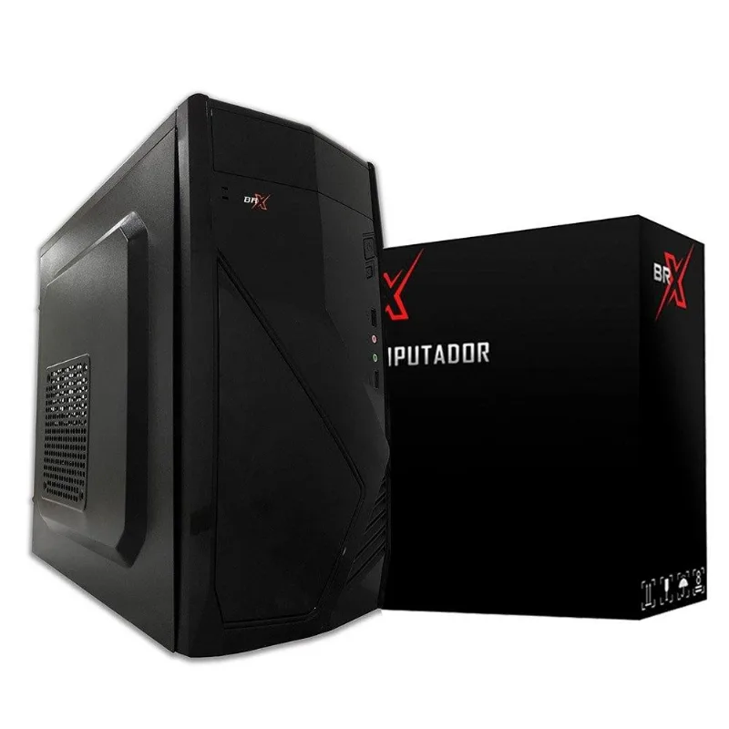 Computador BRX BRX214120W10, Intel Core i3, Windows 10, 4GB, SSD 120GB, Preto, Sem Monitor