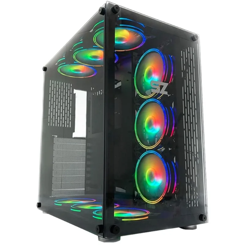 Gabinete pc Gamer Storm-z Pure Lateral em Vidro Temperado 3 FANs rgb Controlador de rgb USB 3.0