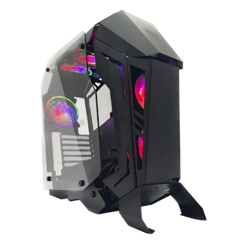 Gabinete pc Gamer Storm-z Sharp Lateral em Vidro Temperado 3 FANs rgb Controlador rgb USB 3.0