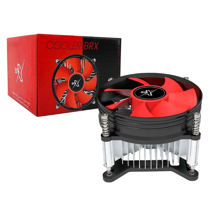 Cooler para Processador brx, Intel 1150/1151/1155/1156 - c-unibrxred