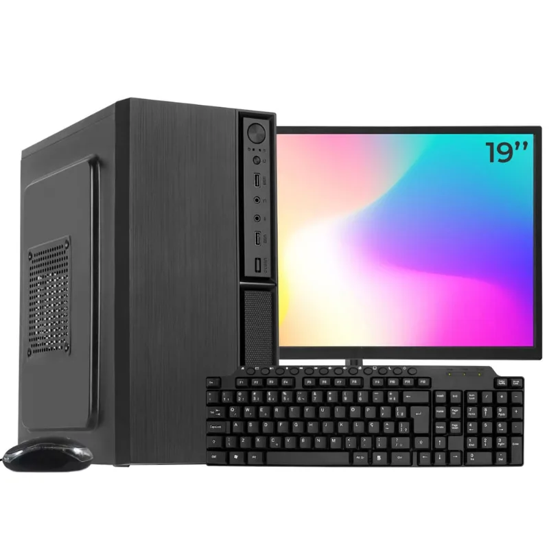 Computador Completo Ark, Intel Core i3 530, 8GB, ssd 120GB, Linux + Monitor 19 LED + kit Multimidia