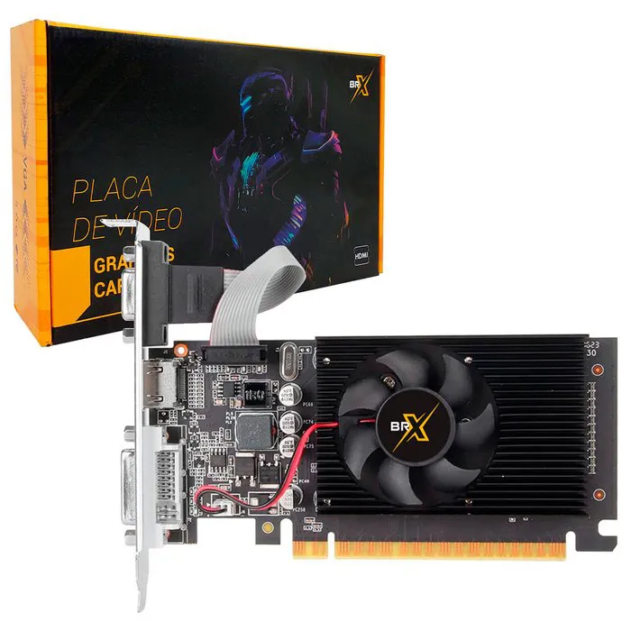 Placa de Vídeo BRX GeForce GT610, 2GB DDR3 - BRXGT610D32G - Primex - Distribuição de Produtos de Tecnologia para Empresas