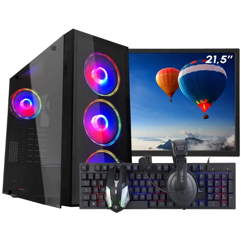Pc gamer ark, I7, 16GB, gtx 1660 6GB, ssd 1TB, fonte 1000W, monitor 21.5, kit gamer teclado + mouse E headset, windows