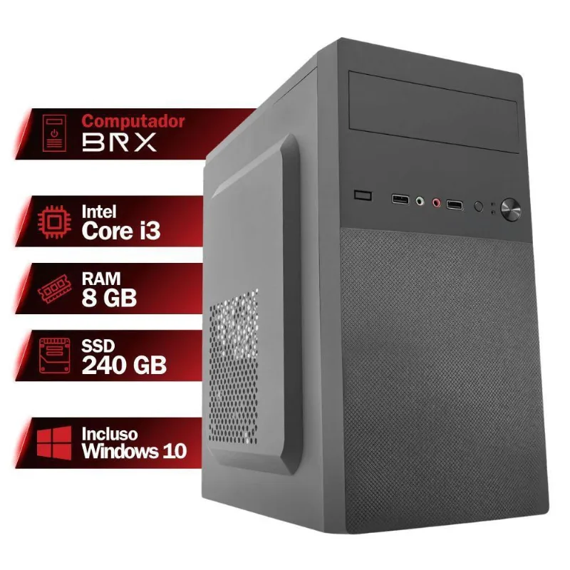Computador Brx I3 2100 8gb Ssd 240gb Windows 10