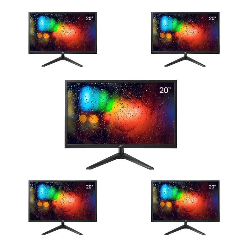 Kit 5 Monitores 20 LED 60hz hdmi vga brx