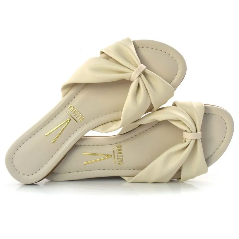 Tamanco Rasteira Feminino Vizzano Creme 6371327-18621 36