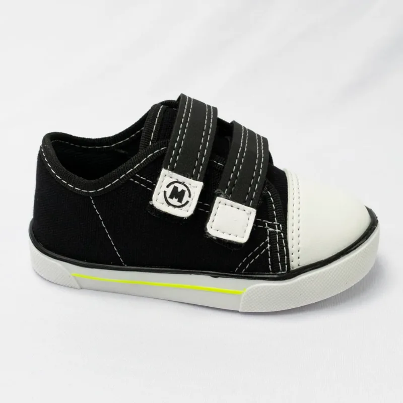 Tênis Molekinho 2133.652 Lona Sider com Velcro Preto