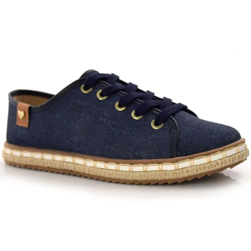 Tênis Casual Feminino Moleca Azul 5674107-11505 39