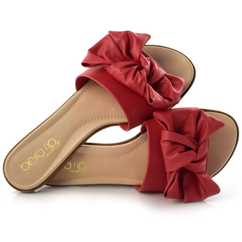 Tamanco Rasteira Feminino Beira Rio Vermelho 8350130-18357 39
