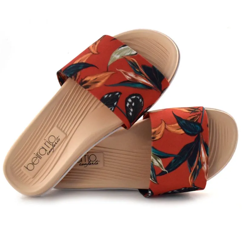 Chinelo Slide Feminino Beira Rio Vermelho 8360.203.21862 36