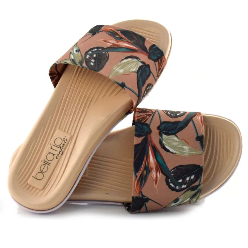 Chinelo Slide Feminino Beira Rio Bege 8360.203.21862 39
