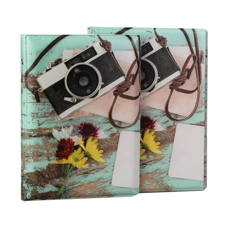Álbum Luva Câmera E Flores Para 40 Fotos Tamanho 15x21