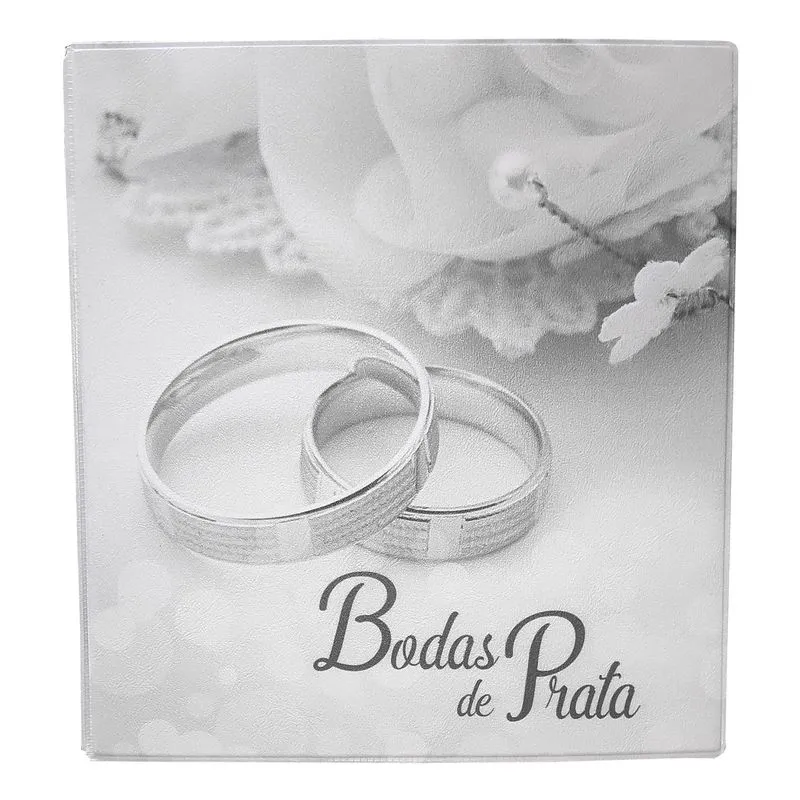 Álbum Para Fotos 15x21/20x25 Bodas Prata