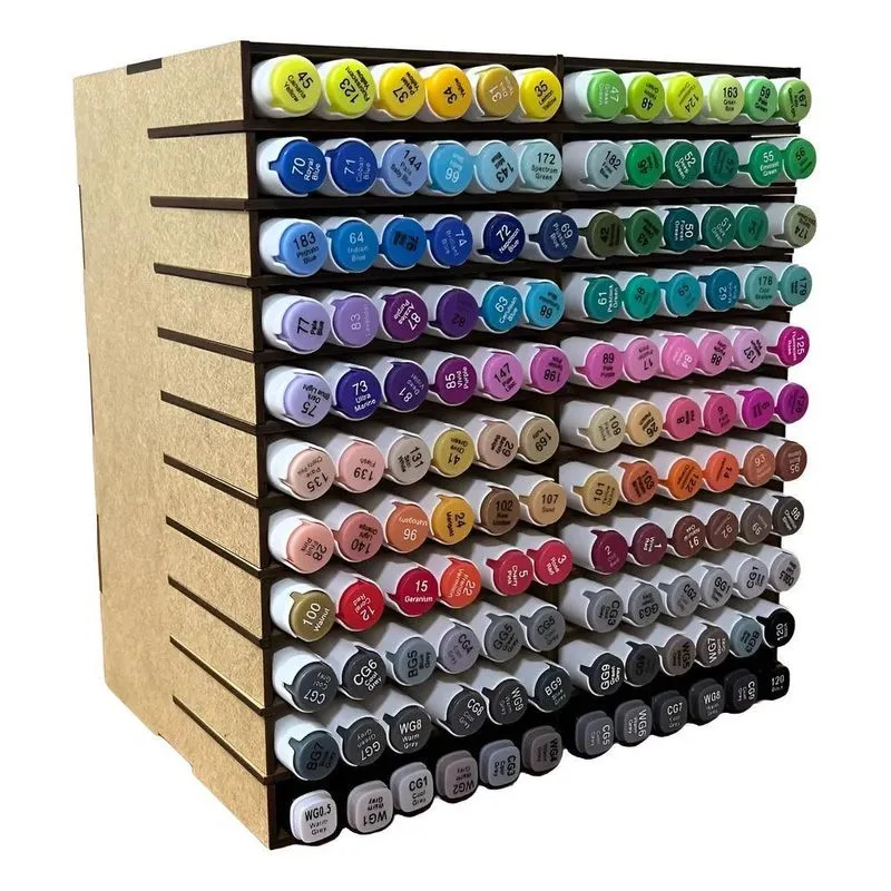 Suporte 132 Canetinhas Marcadora Touch Peças Box Organizador