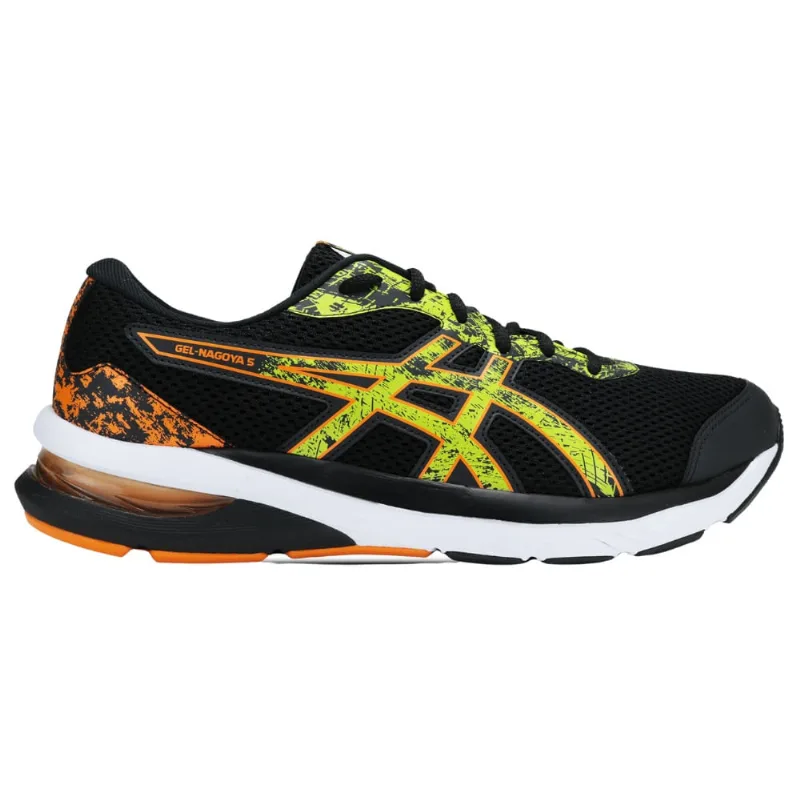 Tênis Asics Gel-Nagoya 5 Masculino Preto e Laranja