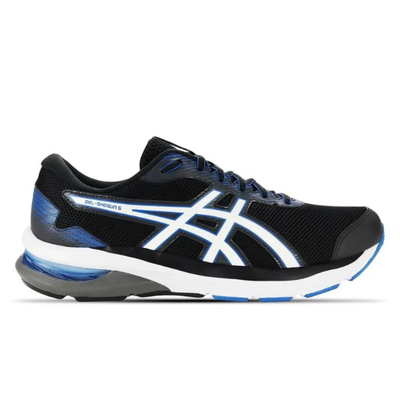 Tênis Asics Shogun 5 Unissex Preto Azul Corrida Treinos