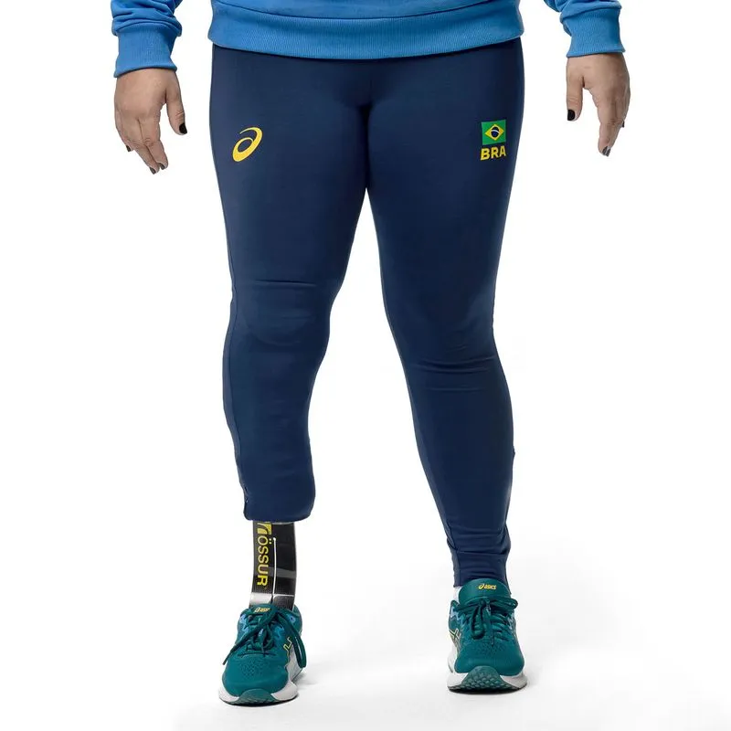 Calça Legging de Compressão ASICS CPB Oficial - Unissex - Azul - tam: 6G