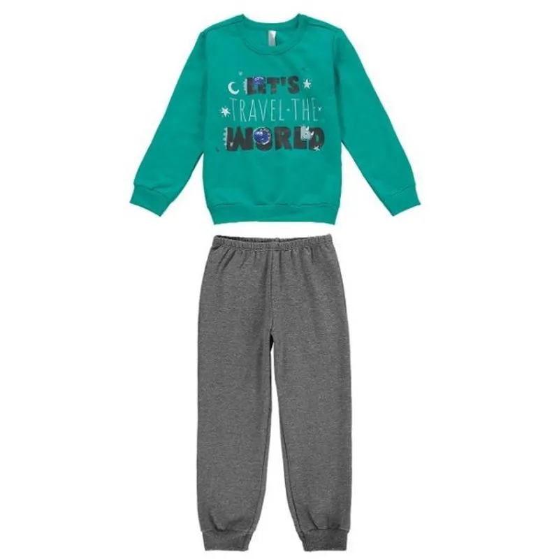 Pijama Moletom Infantil Menino Malwee Liberta