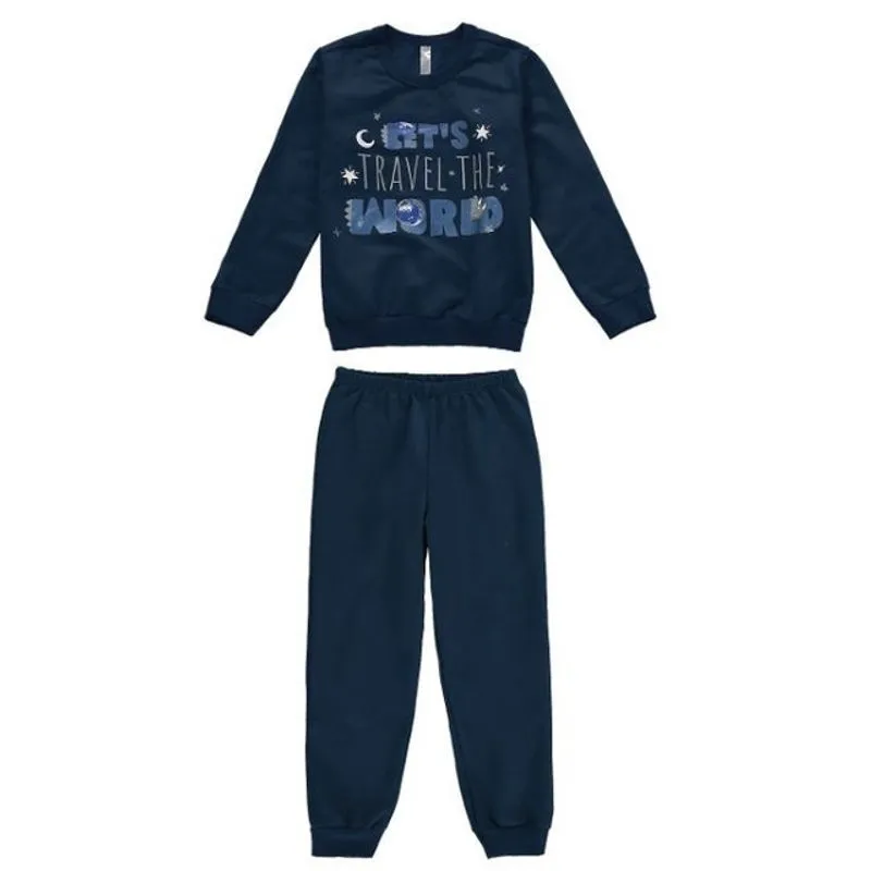 Pijama Moletom Infantil Menino Malwee Liberta
