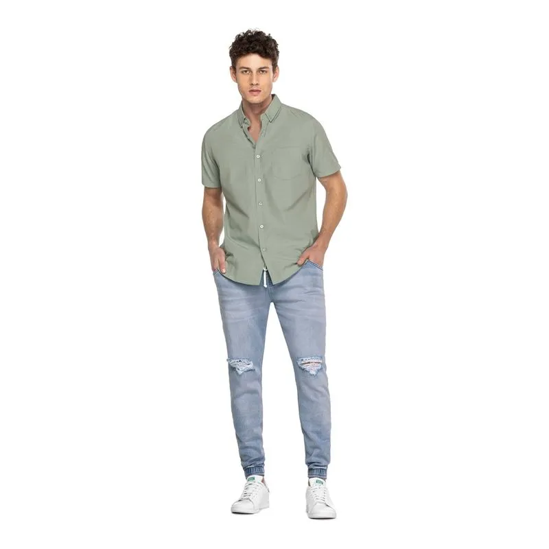 Camisa Enfim Slim Manga Curta