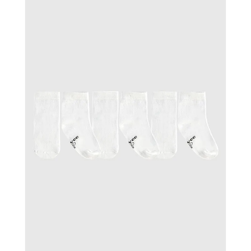 Kit 3 Meias Infantis Unissex Malwee Kids Branco - 26/30