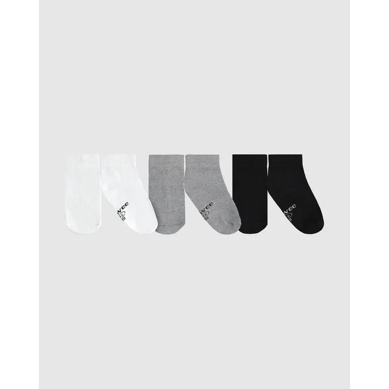 Kit 3 Meias Infantis Unissex Malwee Kids Branco - 31/35