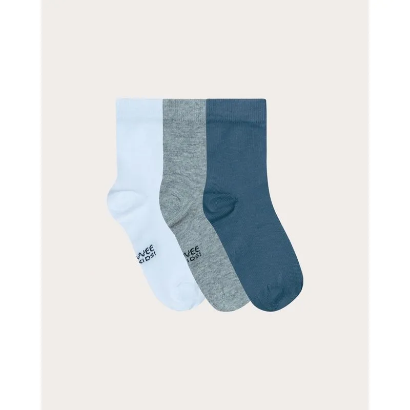 Kit 3 Meias Infantis Unissex Malwee Kids Cinza - 16/20