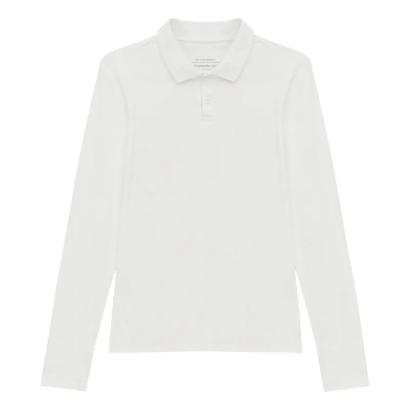 Camisa Polo Basicamente Infantojuvenil Menina Meia Estação Básica 2/16 - 1000090497-BRANCO-12
