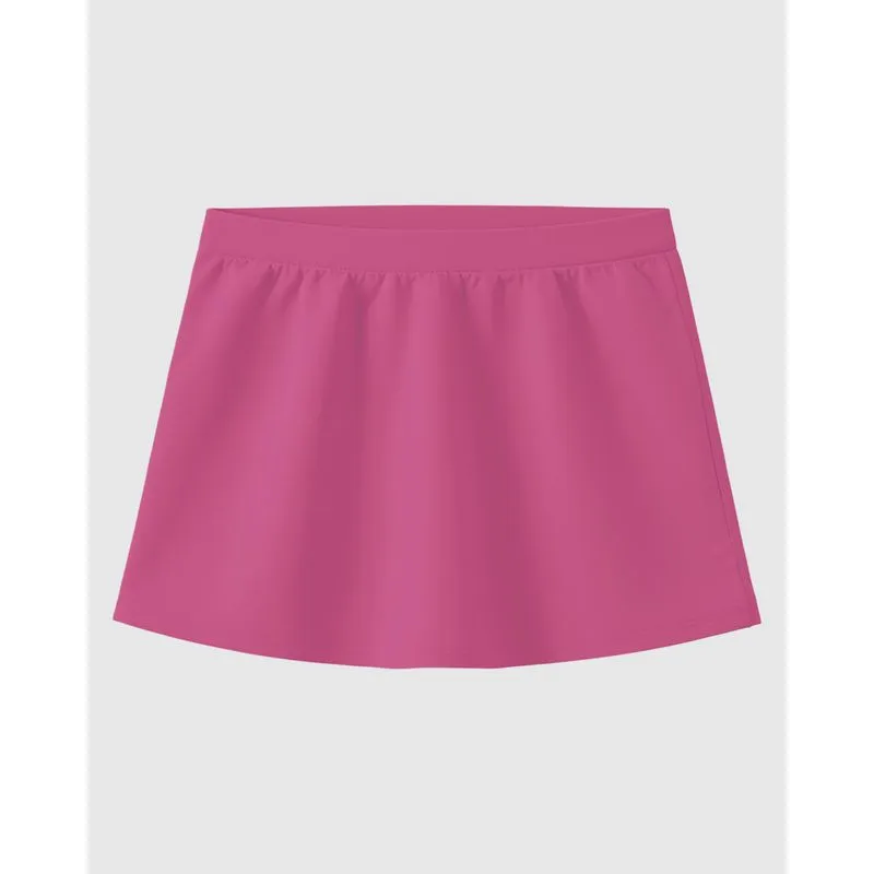 Saia Shorts Infantil Menina Cós Elástico Em Algodão Malwee Kids Rosa - 10