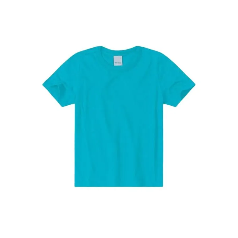 Camiseta Malwee Kids Infantil Menino Verão Básica em Cores Diversas Volta às Aulas 4/10 - 1000086765-AZUL TURQUESA-4