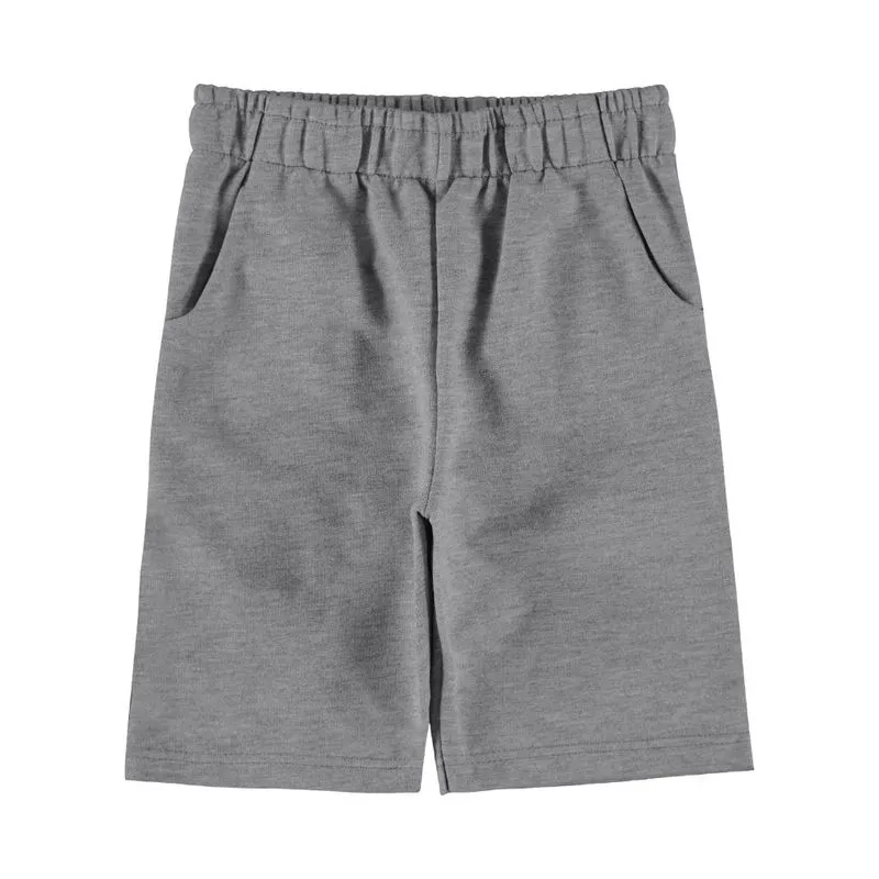 Bermuda Moletom Juvenil Menino em Cores Variadas 12/18 - 1000085027-CINZA MED-18