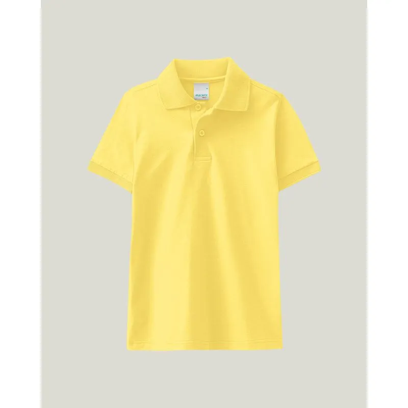 Camisa Polo Infantil Menino Gola Esporte Em Meia Malha Malwee Kids Amarelo - 14