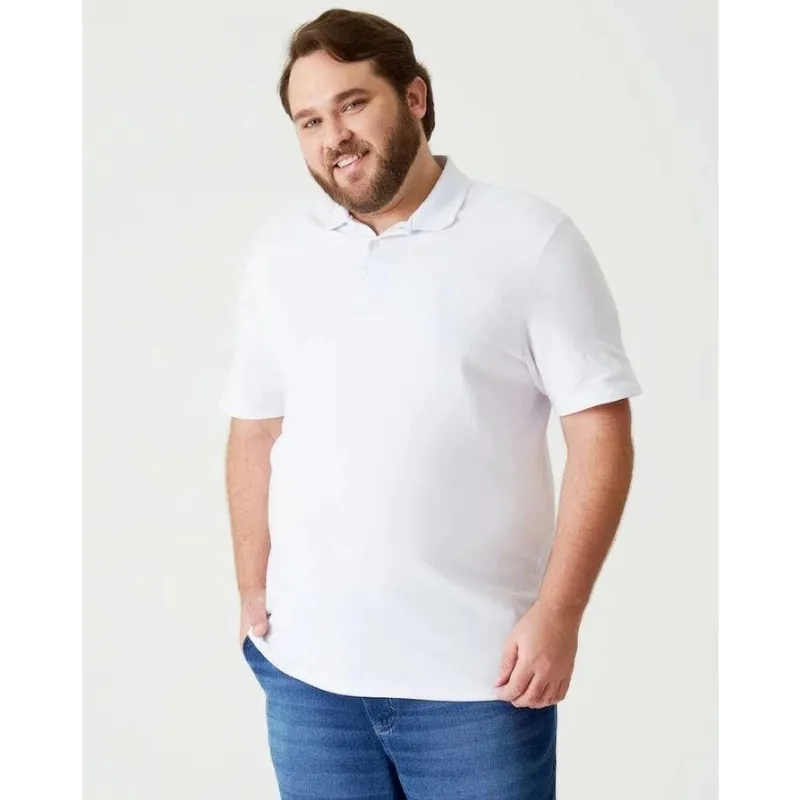 Camisa Polo Piquet Malwee Masculina Plus Size