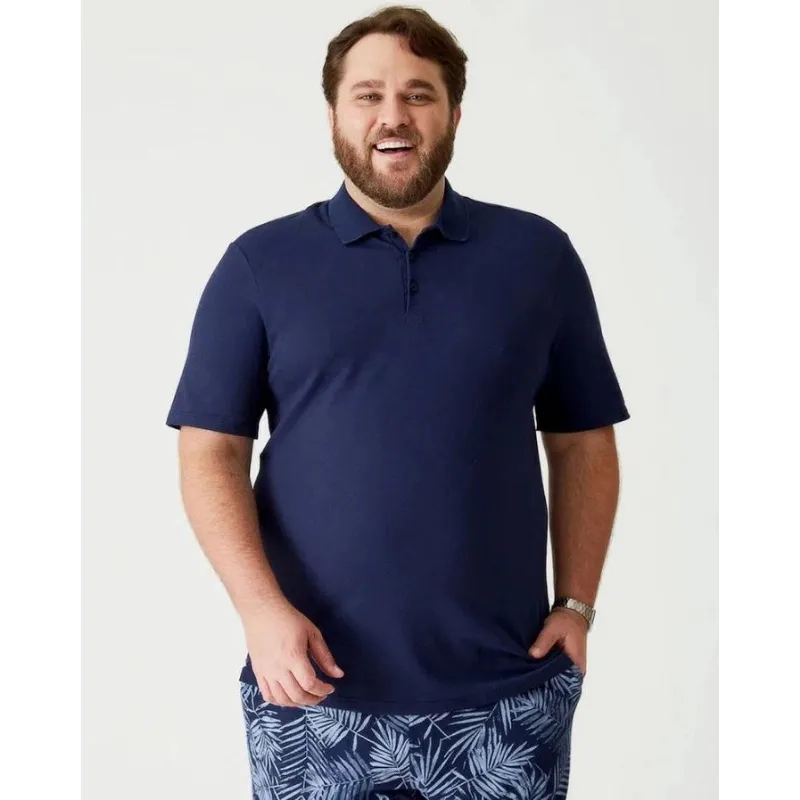 Camisa Polo Piquet Malwee Masculina Plus Size