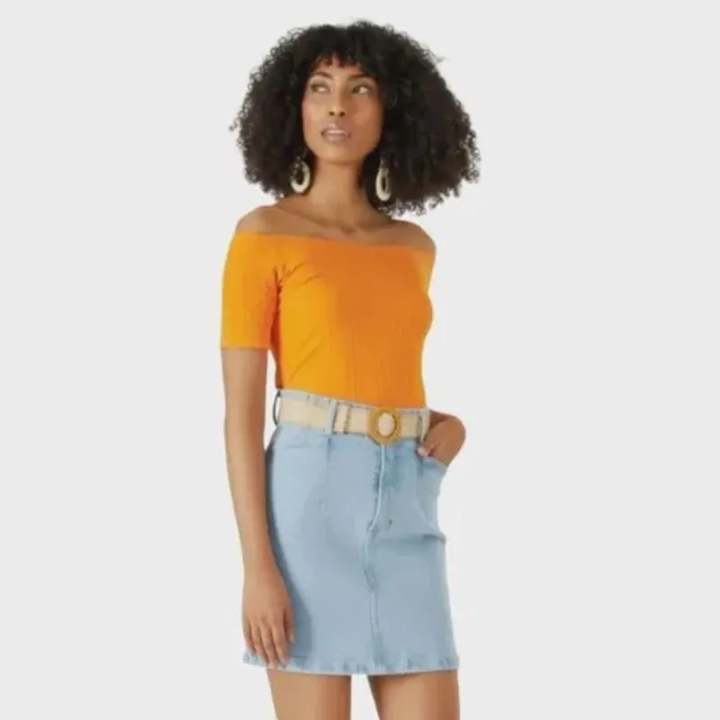 Blusa Feminino Ombro A Ombro Canelada 90428 - Malwee