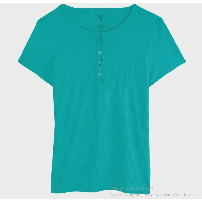 Blusa Feminino Viscose Stretch Canelada Manga Curta 70953 - Malwee