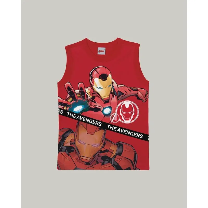 Camiseta Regata Infantil Vingadores 4 ao 8 Malwee