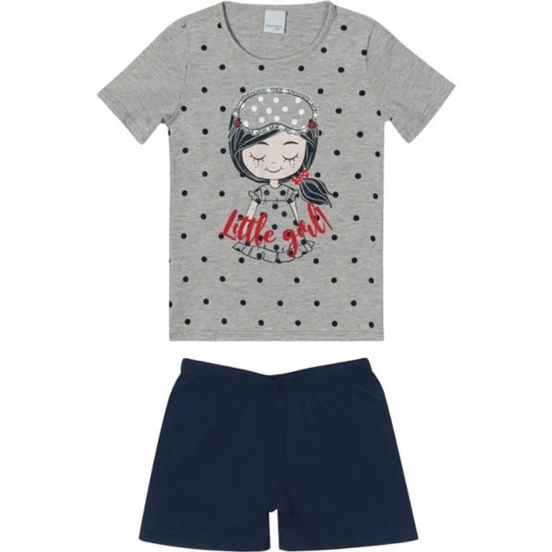 Pijama Infantil Manga Curta Menina 4 ao 8 Malwee