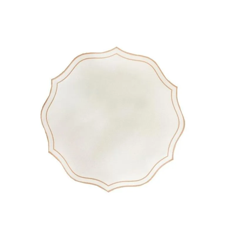 Lugar Americano Nylon Decortextil Bege Bordado Castanho 40