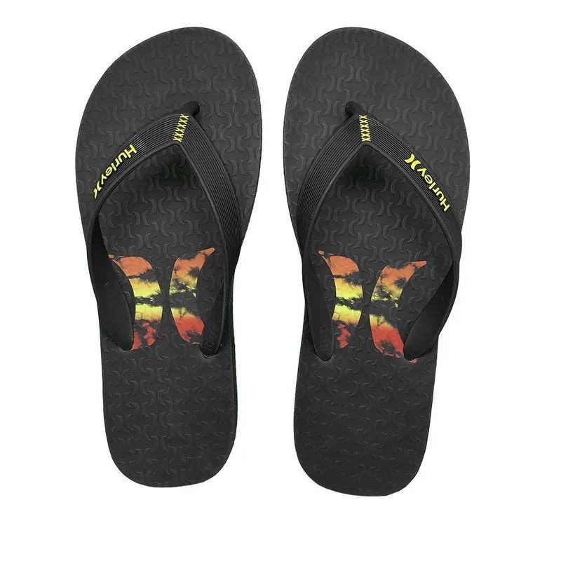 Chinelo Hurley Fusion Masculino Preto/Preto 39-40 / preto