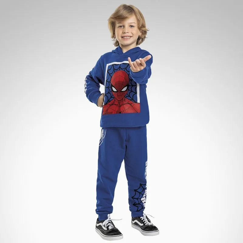Conjunto Moletom Capuz Menino Spiderman Fakini 01578 4 à 10