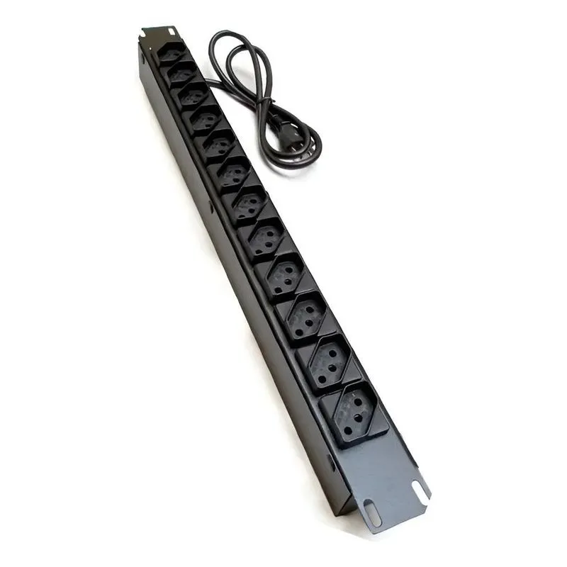 3x Régua 12 Tomadas Rack 19 Polegadas Profissional Extensão