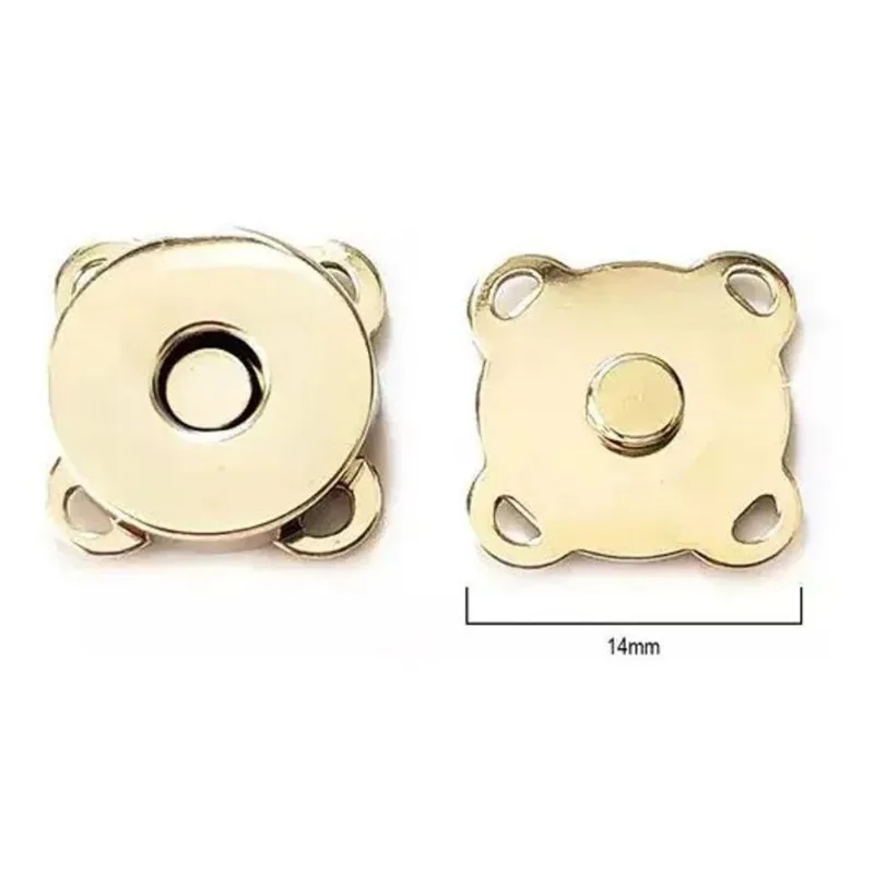 3x Kit 20 Botões Imantado Magnético Fecho Cor Dourado 14mm I