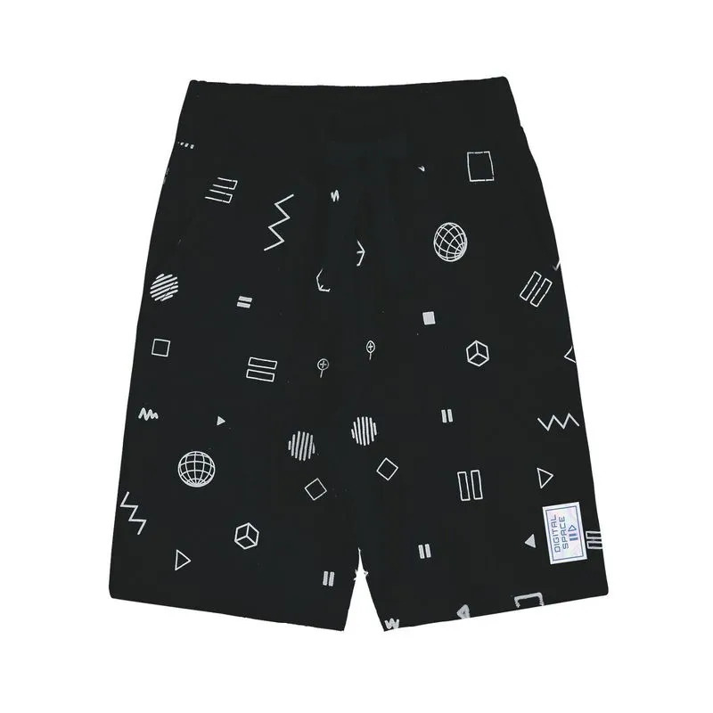 Bermuda Moletinho Kiko e Kika Infantil Menino Verão 4/10 - 10186-PRETO-6