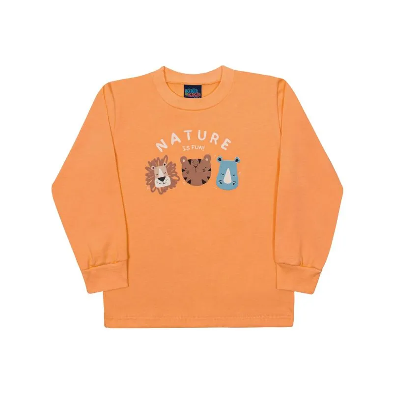 Camiseta Meia Malha Kiko e Kika Infantil Menino Meia Estação Estampa Safári 1/3 - 13718-PHISALYS-2