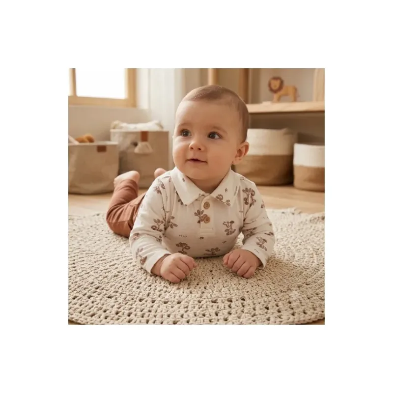 Conjunto Suedine Menino Gola Polo Tam P